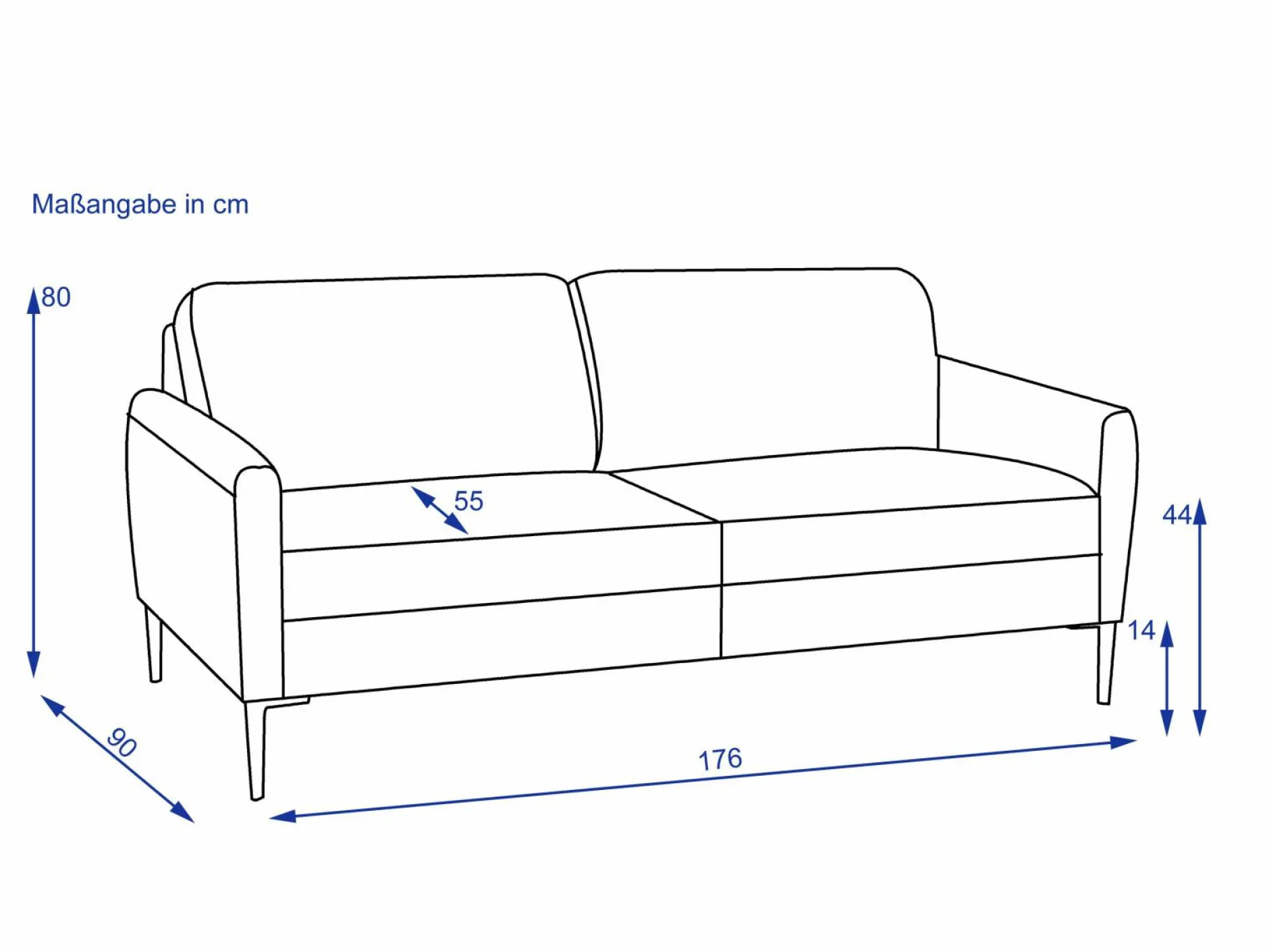 Sale Sofa 2 Sitzig WALLACE Einzelsofas