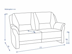 Outlet Sofa 2,5 Sitzer PALLADION Einzelsofas