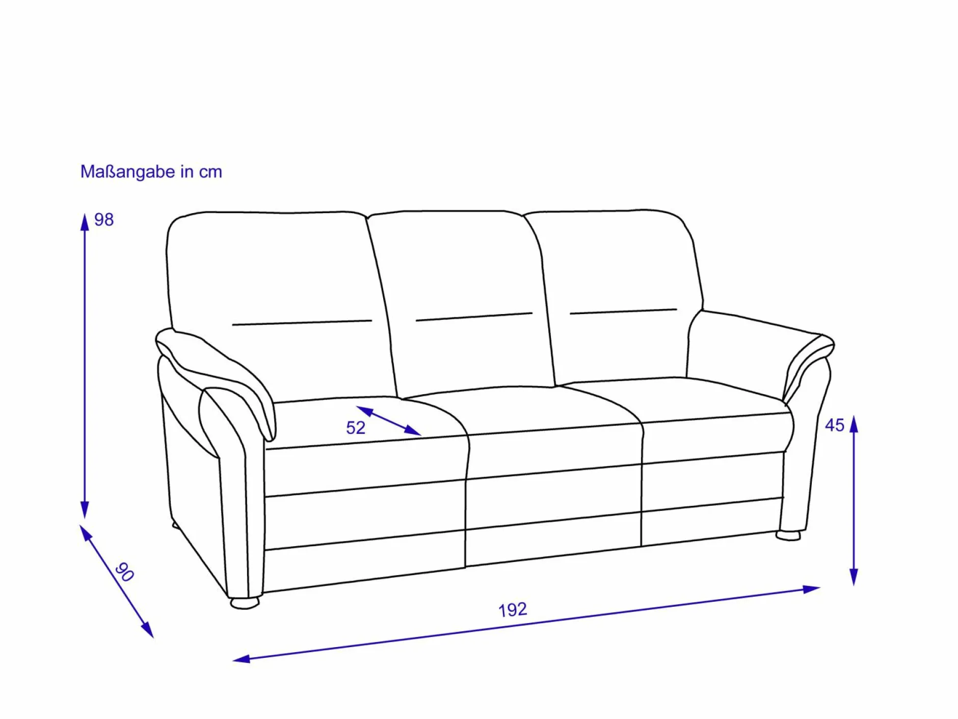 Sale Sofa 3 Sitzer PIERRE Einzelsofas