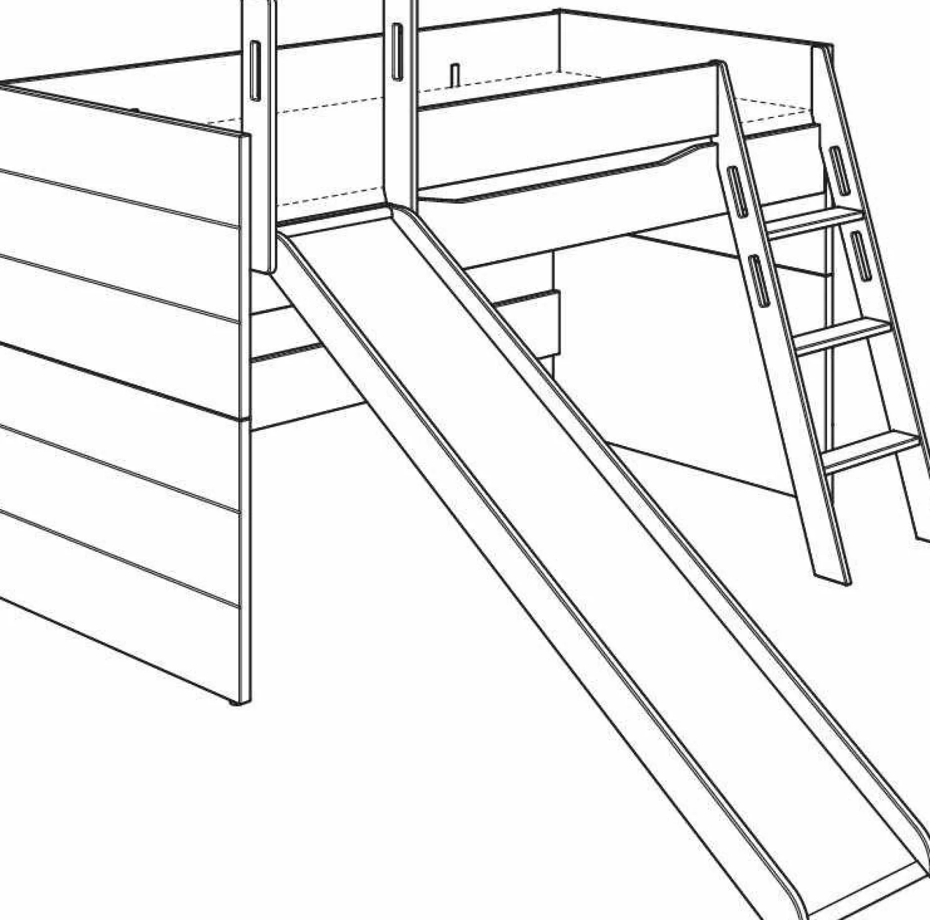 Hot Spielbett FIONA Höhe 120 cm Hoch- Und Spielbetten|Etagen- Und Hochbetten