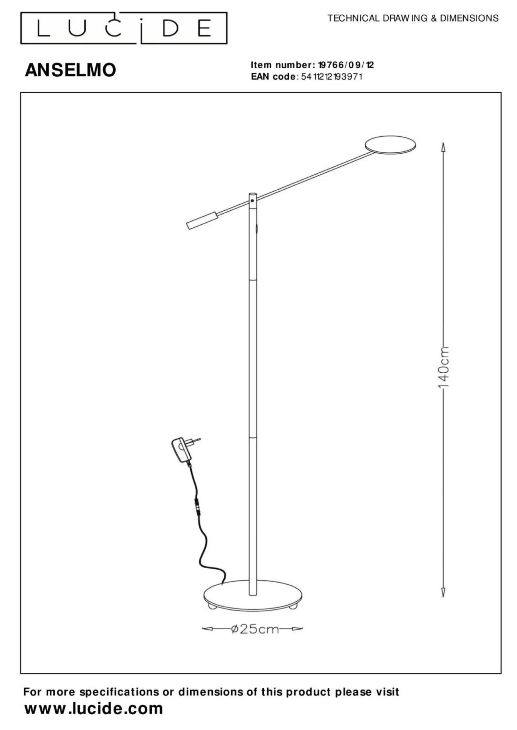 Clearance Stehleuchte ANSELMO Stehleuchten|Stehlampen
