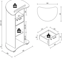 New Stehpult REDOLA Zubehör
