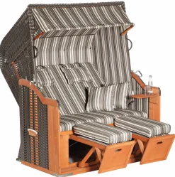 Discount Strandkorb RUSTIKAL 250 XL + Strandkörbe|Strandkörbe