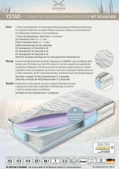 Discount Taschenfederkernmatratze YSTAD Matratzen & Lattenroste|Matratzen