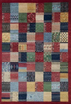 New Teppich Fars SUPER red multi Gabbeh Teppiche