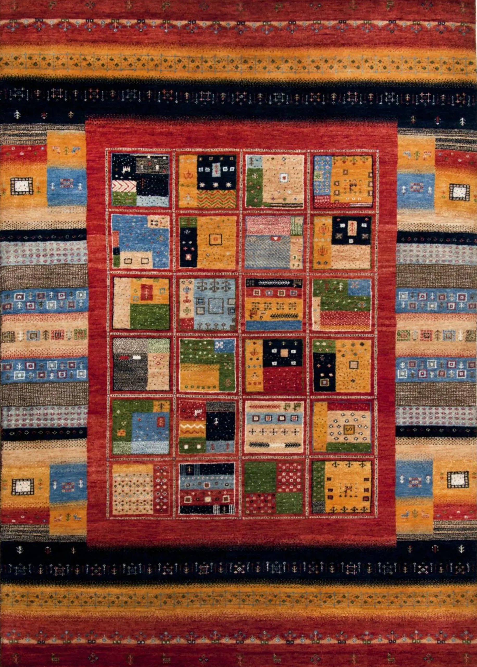 New Teppich FARS SUPER red-gold Gabbeh Teppiche