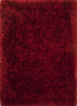 Outlet Teppich FLOCATIC rot Langflor Teppiche
