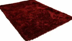 Outlet Teppich FLOCATIC rot Langflor Teppiche