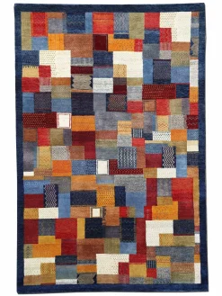 Outlet Teppich LORRI Nomad blau/multi Gabbeh Teppiche