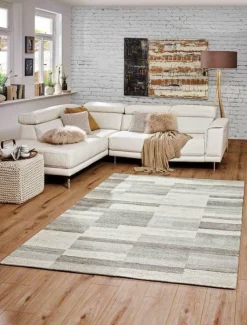 Clearance Teppich NATURE LOOP hellsand Designer Teppiche