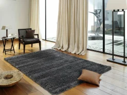 Sale Teppich PHOENIX dunkelgrau Langflor Teppiche