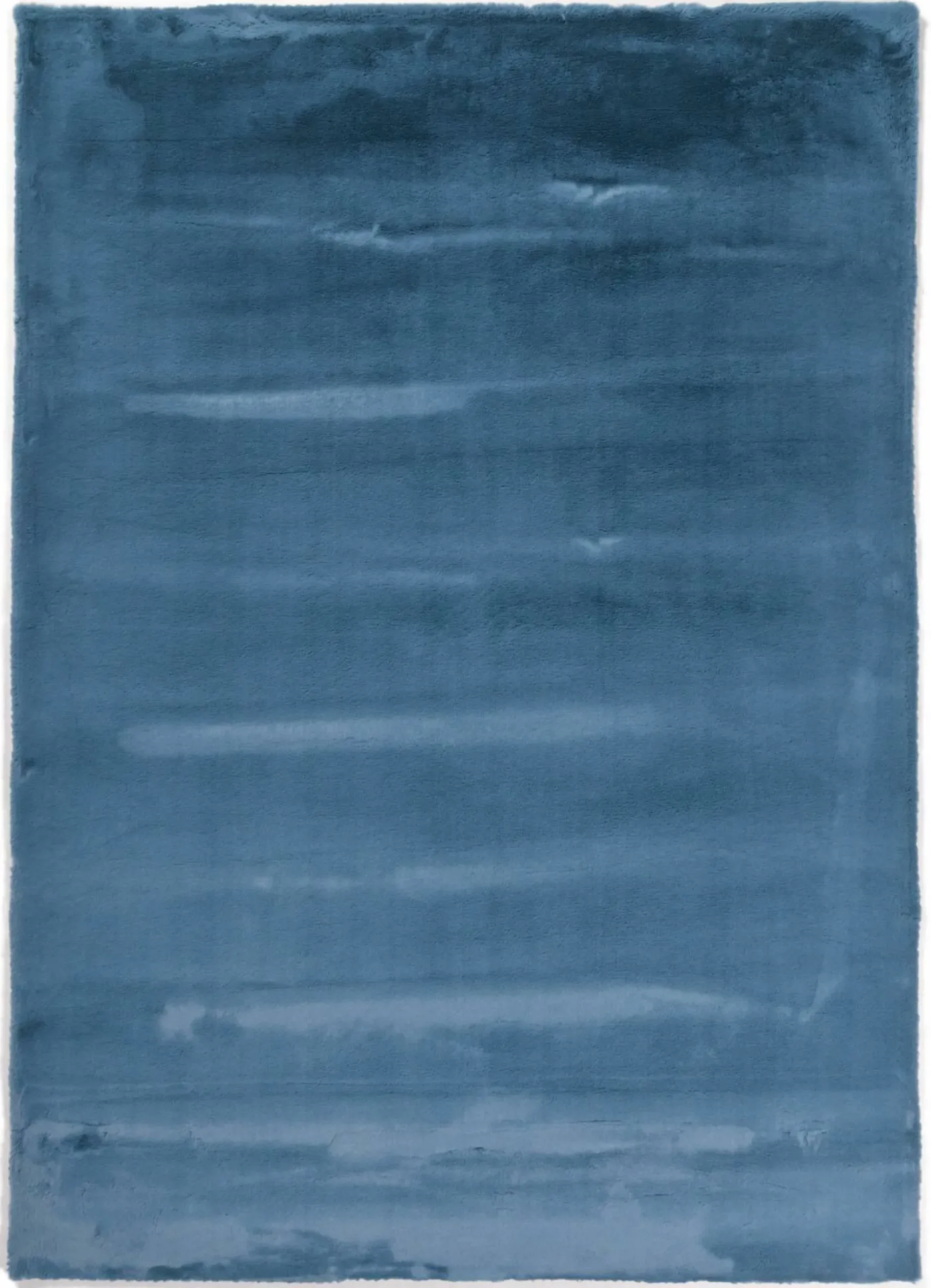 Outlet Teppich PLUSH blau Langflor Teppiche