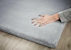 Best Teppich PLUSH hellgrau Langflor Teppiche