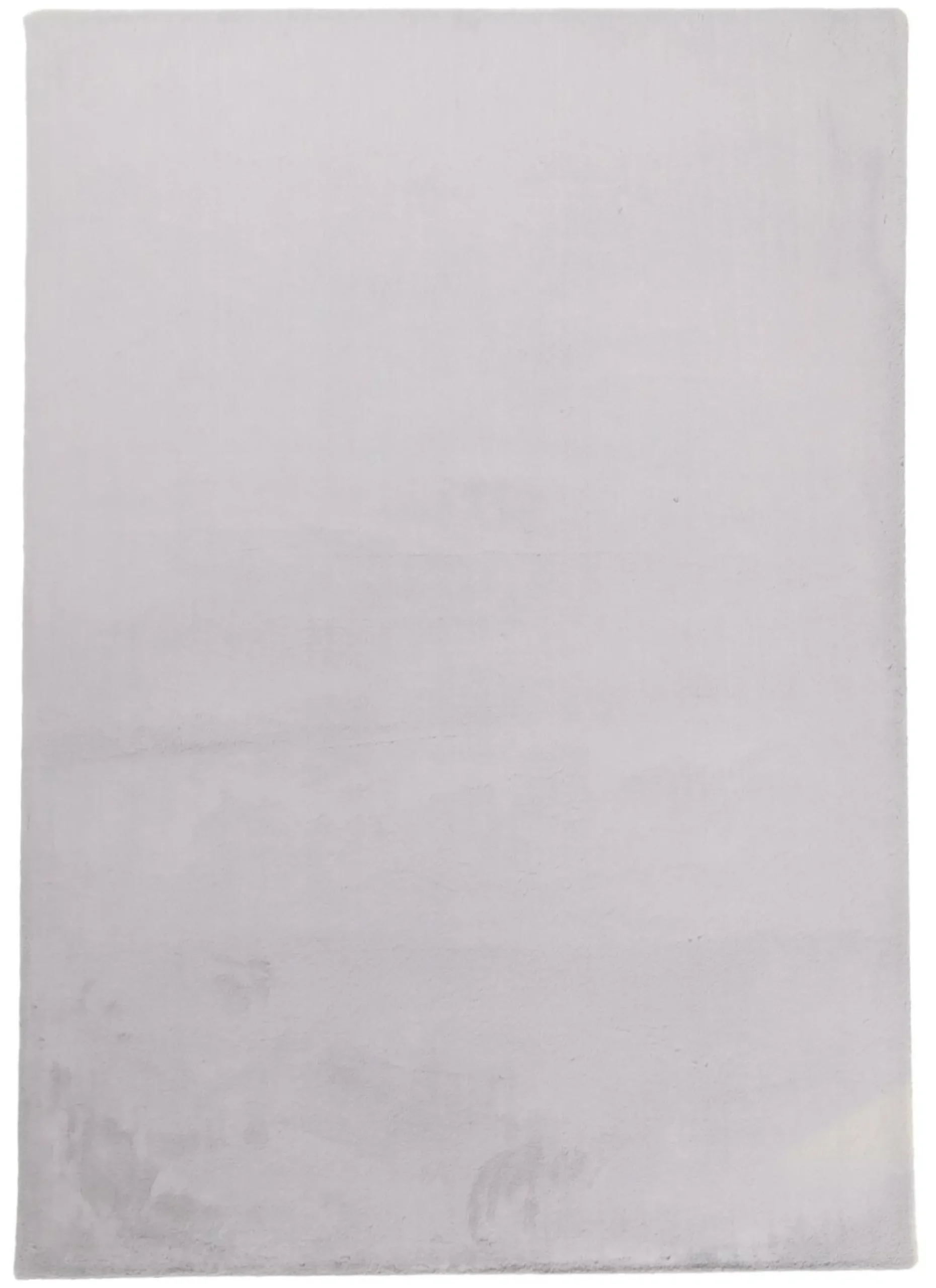 Discount Teppich PLUSH hellgrau Langflor Teppiche