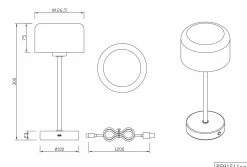Hot Tischleuchte JEFF Schreibtischleuchten|Tischleuchten