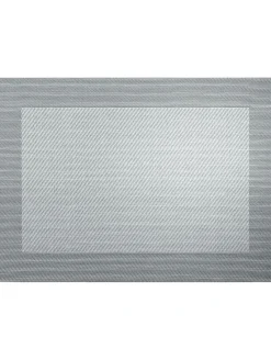 Tischset silber/schwarz met. Tischwäsche|Tischwäsche