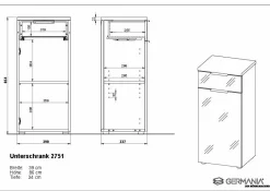 Unterschrank GRÖMITZ Waschbeckenunterschränke|Waschbeckenunterschränke