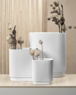 Outlet Vase ART DECO weiß matt Vasen