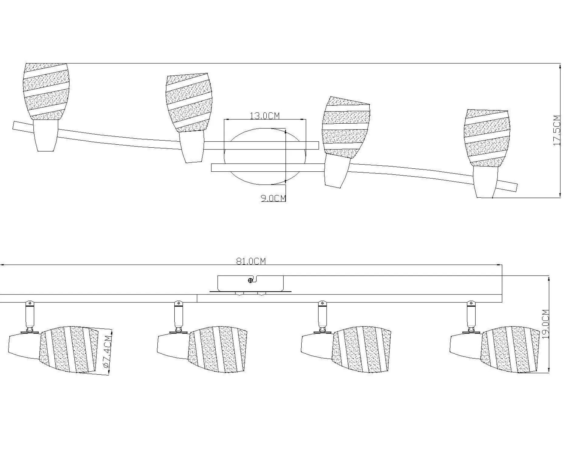 Wand-/Deckenspot ROY Spotserien
