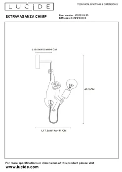 Sale Wandleuchte EXTRAVAGANZA CHIMP Wandleuchten|Dielenleuchten