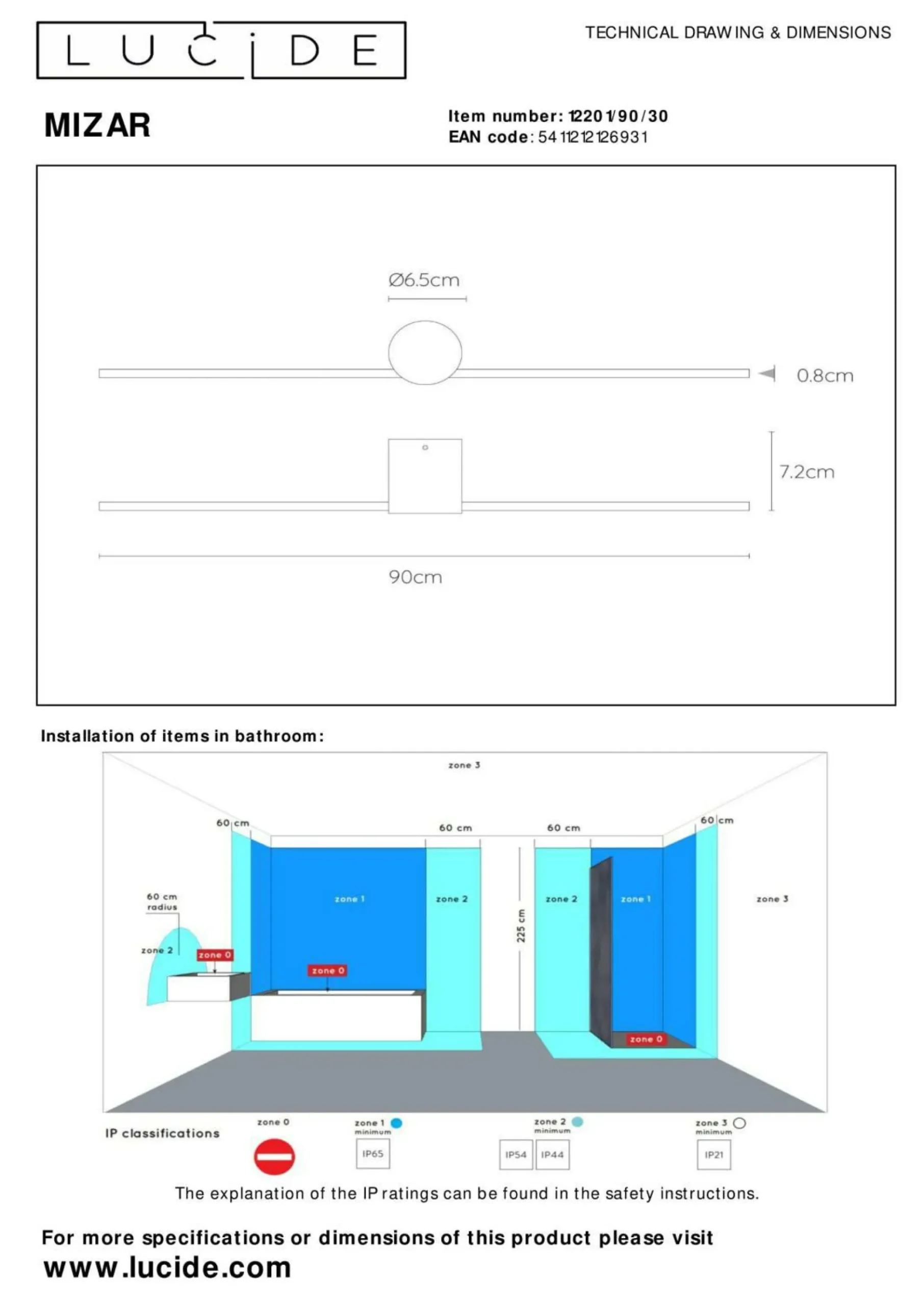Wandleuchte MIZAR Wandleuchten