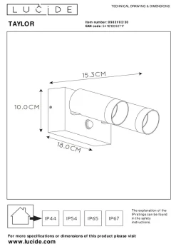 Best Wandleuchte TAYLOR Wandleuchten|Dielenleuchten