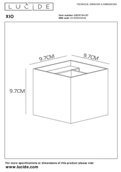 Outlet Wandleuchte XIO Wandleuchten