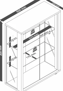 Clearance Wandvitrine Udina Vitrinen