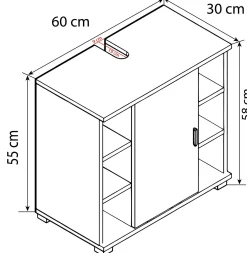 Clearance Waschbeckenunterschrank ZALO Waschbeckenunterschränke|Waschbeckenunterschränke