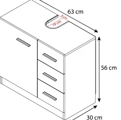 Best Waschbeckenunterschrank ZALO Waschbeckenunterschränke|Waschbeckenunterschränke
