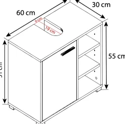 Outlet Waschbeckenunterschrank ZALO Waschbeckenunterschränke|Waschbeckenunterschränke
