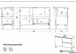 Outlet WB-Unterschrank MAURESA Waschbeckenunterschränke|Waschbeckenunterschränke
