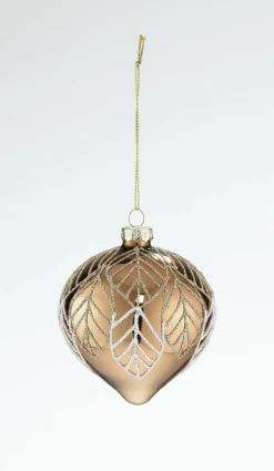 Sale Weihnachtskugel Zwiebel gold Baumschmuck