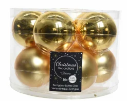 Outlet Weihnachtskugel-Box HELL GOLD Baumschmuck|Dosen & Boxen