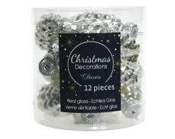 New Weihnachtskugel-Box Zapfen SILBER Baumschmuck|Weihnachtsdekoration