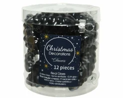 Outlet Weihnachtskugel-Box Zapfen SCHWARZ Baumschmuck|Weihnachtsdekoration