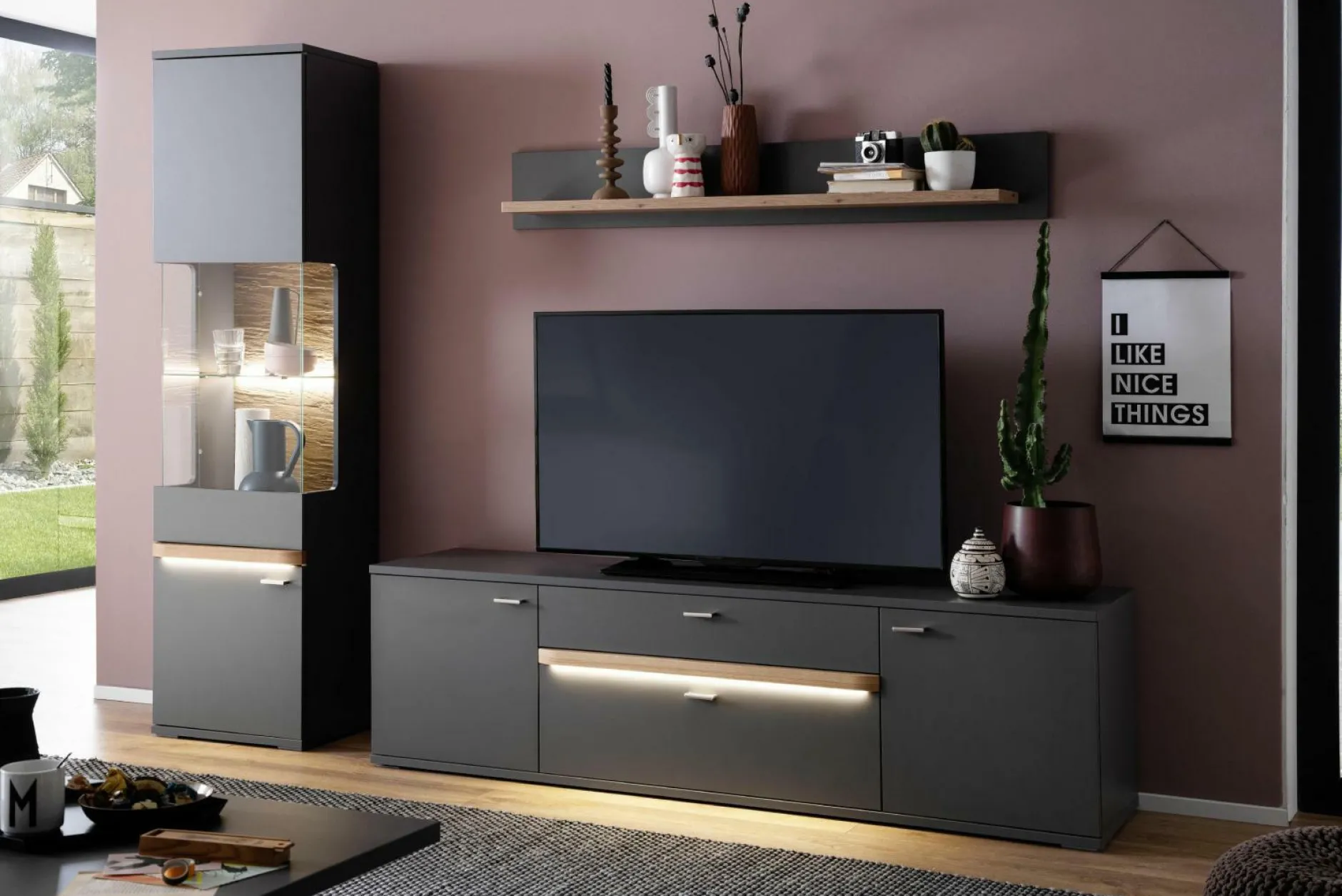 Outlet Wohnkombination MARSALLA Wohnwände|Wohnwände