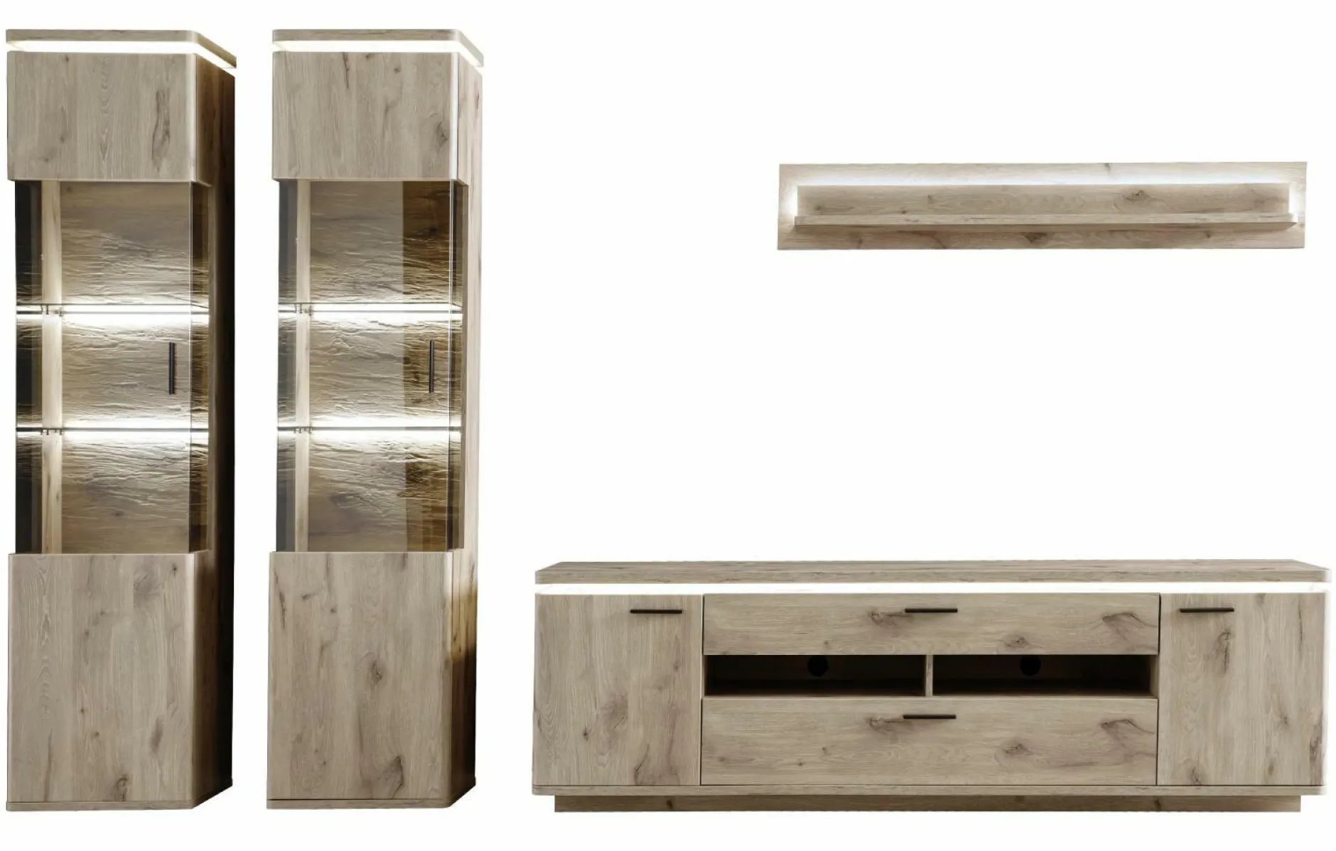 Discount Wohnkombination MODENA Wohnwände|Wohnwände