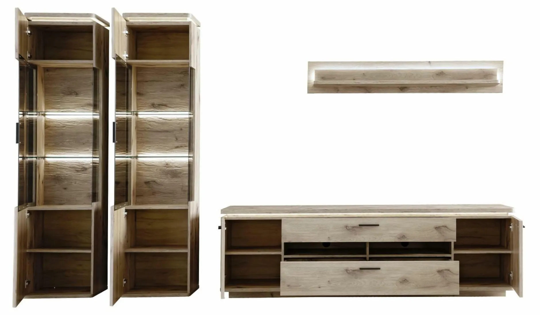 Discount Wohnkombination MODENA Wohnwände|Wohnwände