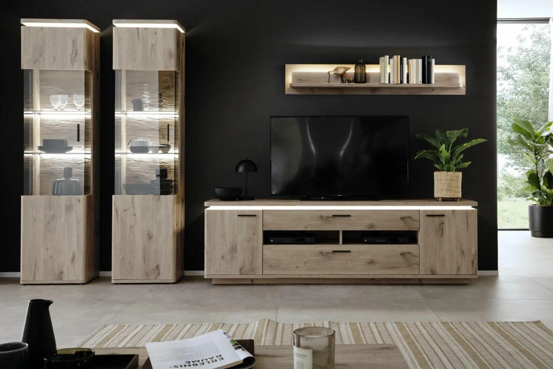 Discount Wohnkombination MODENA Wohnwände|Wohnwände