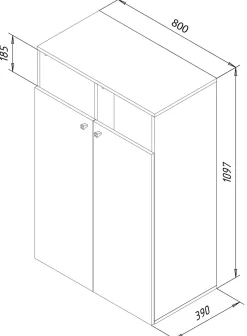 Outlet Wäscheschrank DRESO Hochschränke|Waschtische